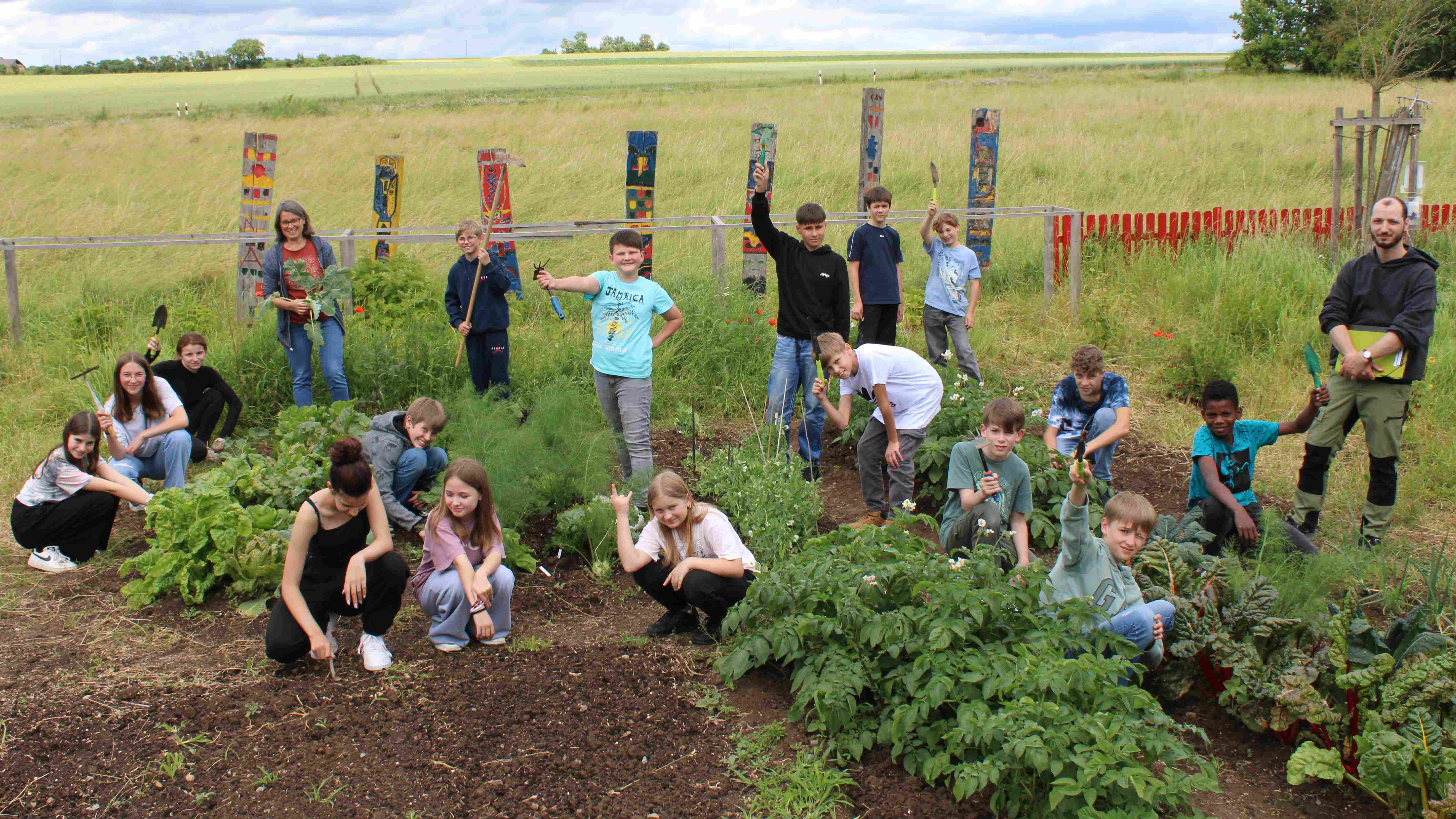 Schüler der Balthasar-Neumann-Mittelschule bauen ihr Gemüse selbst an